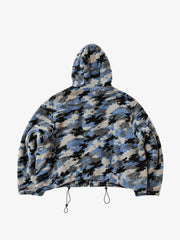 Camo Sherpa Hooded Drawstring Jacket