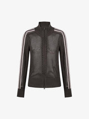 Street-style Openwork Mesh Knit Sweater