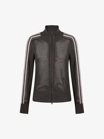 Street-style Openwork Mesh Knit Sweater
