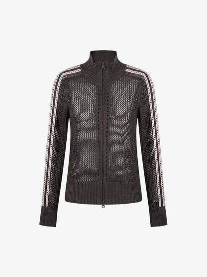 Street-style Openwork Mesh Knit Sweater