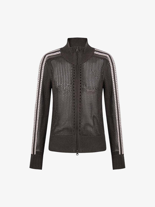 Street-style Openwork Mesh Knit Sweater