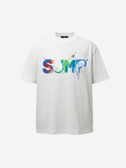 Graffiti Paint Drip Letter Print Oversized T-Shirt 