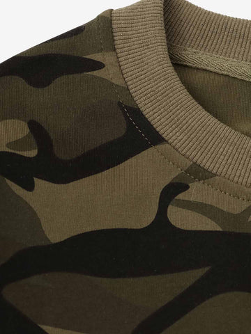 Camo Patchwork Long Sleeve Tee