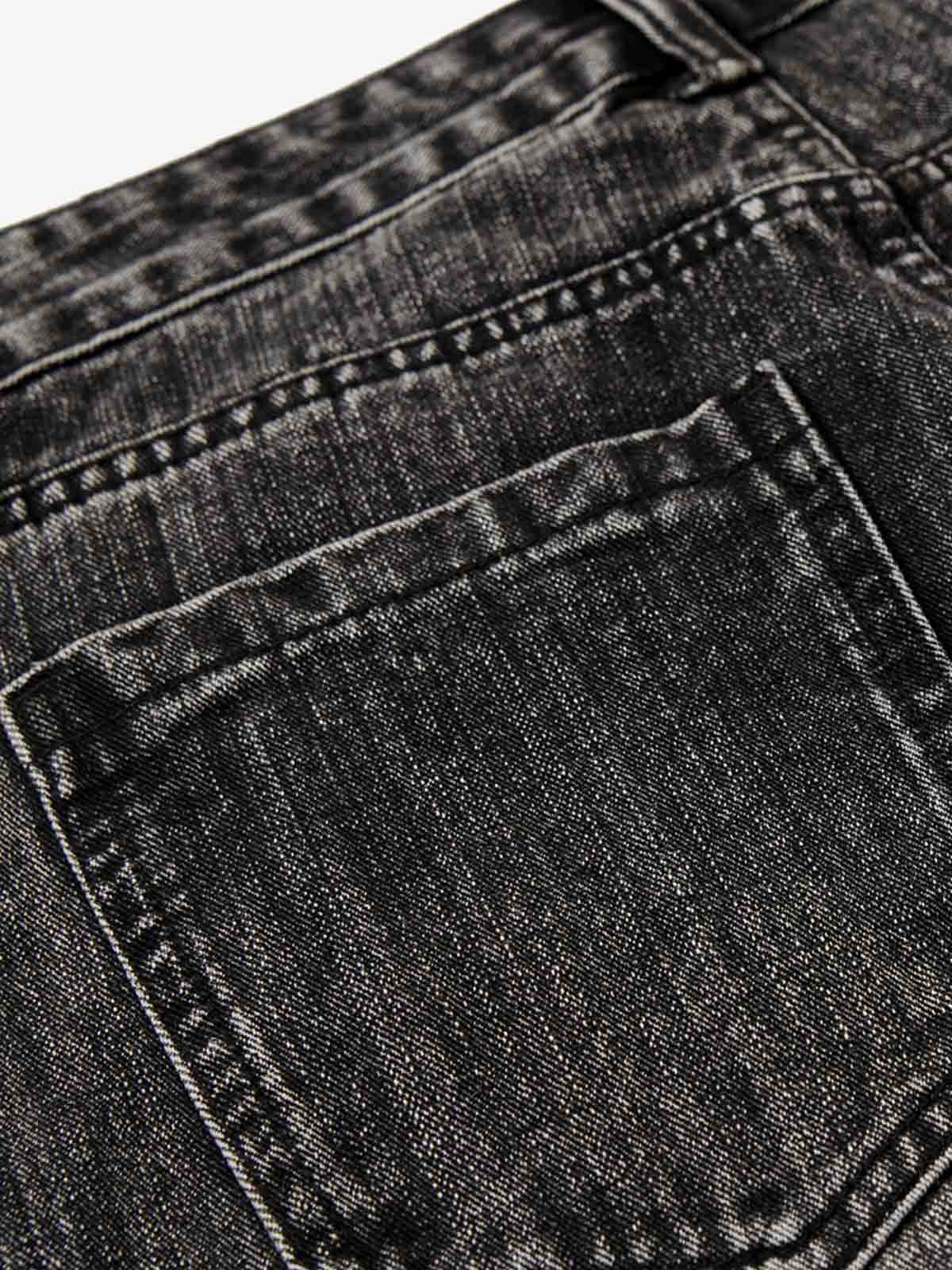 Paint Splatter Washed Wide Leg Denim Jeans