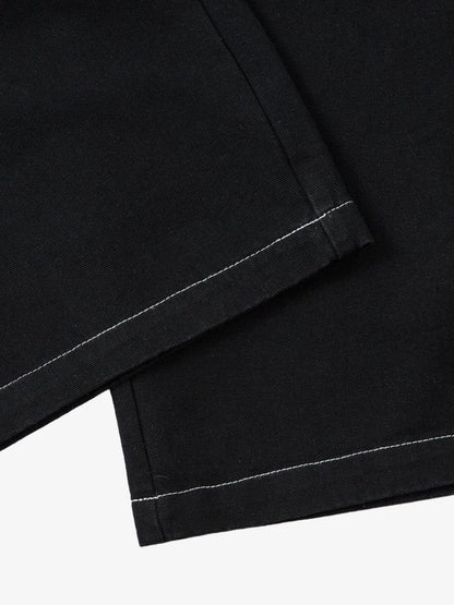 Thesupermade Heavy Contrast Thread Embroidered Multi-button Jeans 