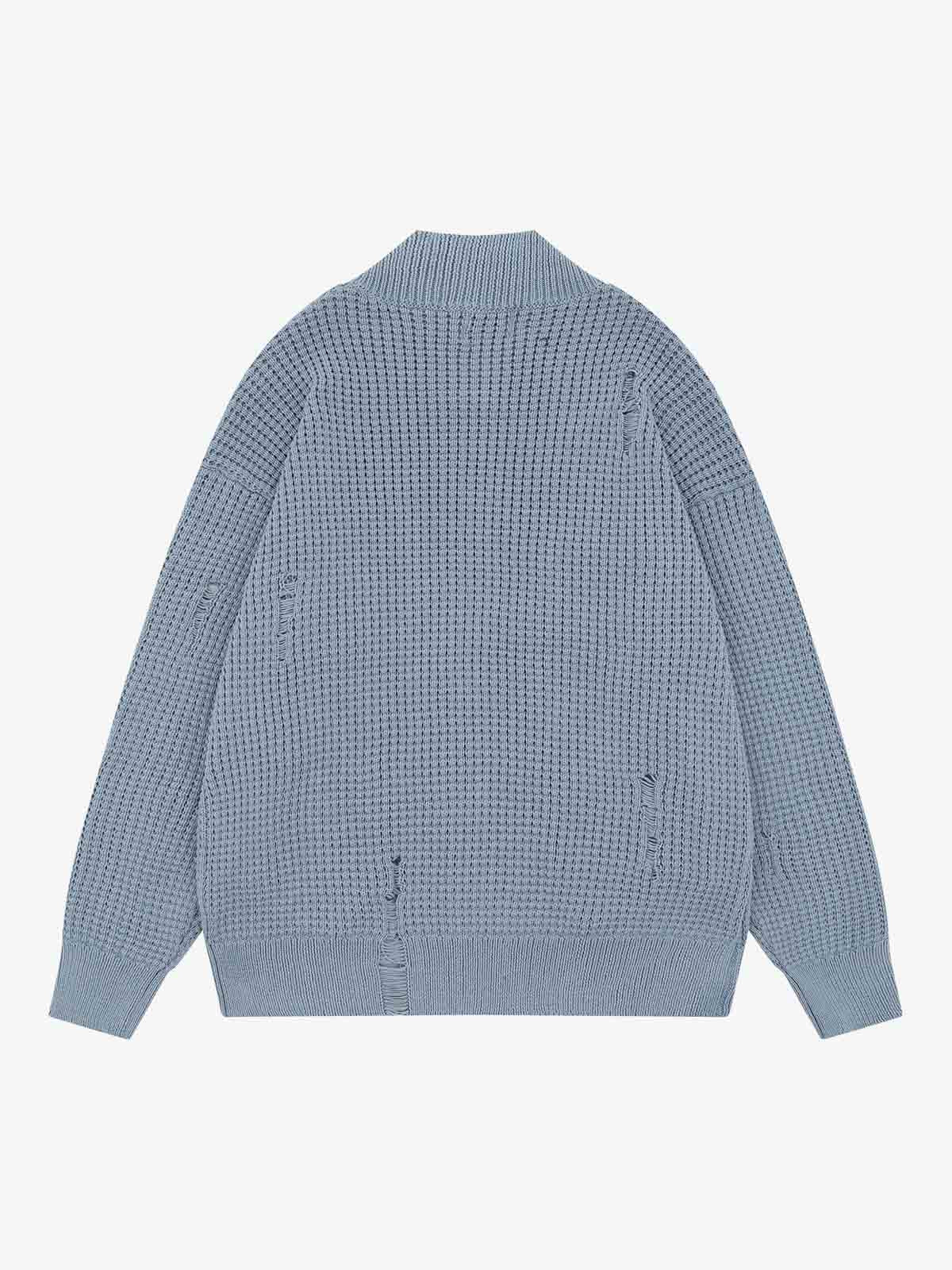 Strickjacke mit Abzeichenknöpfen