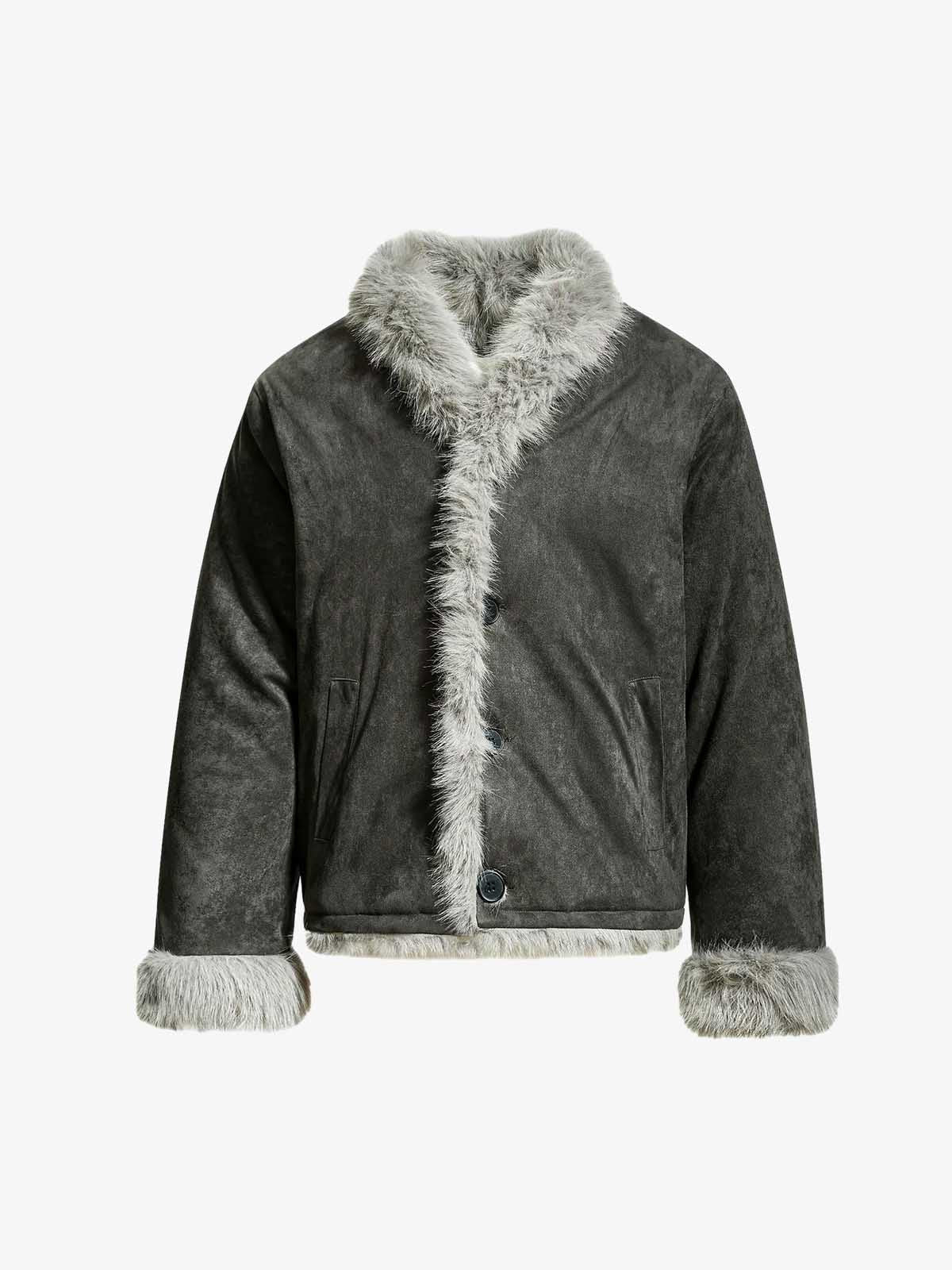 Stylish Faux Fur Trimmed Jacket for Winter Warmth and Fashion 