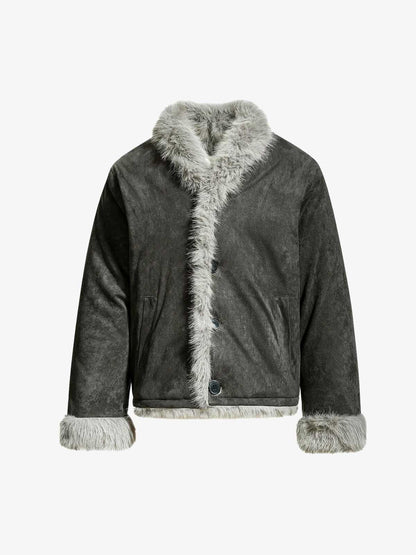 Stylish Faux Fur Trimmed Jacket for Winter Warmth and Fashion 