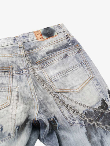 Jean baggy à jambes larges style punk