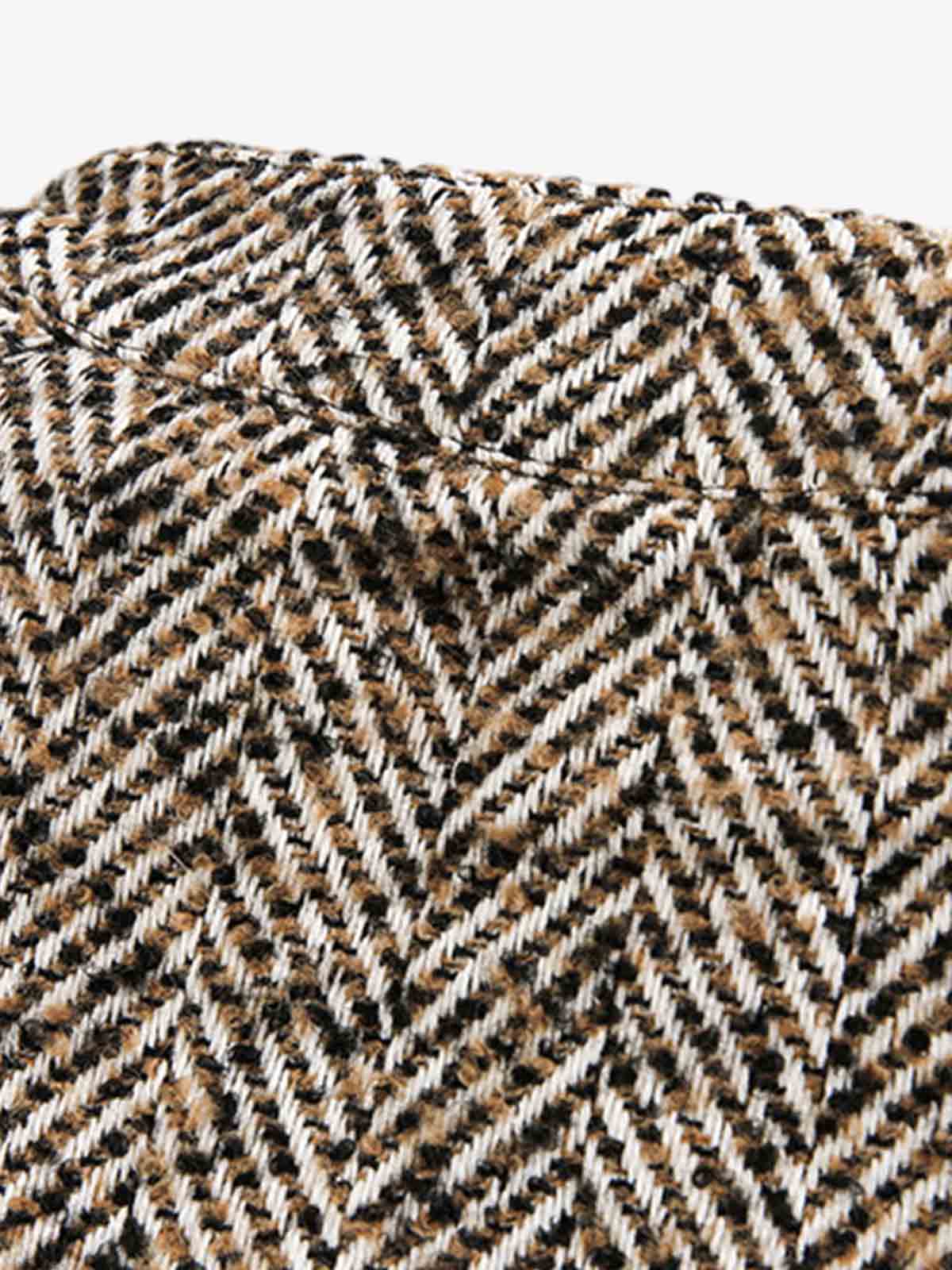 Vintage Herringbone Zip Up Jacket