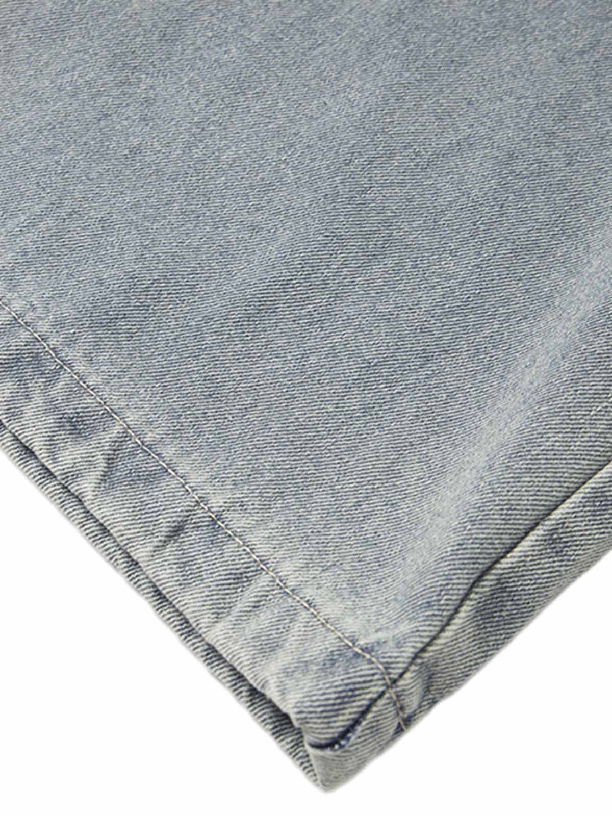 Plaid Double Waist Baggy Jeans 