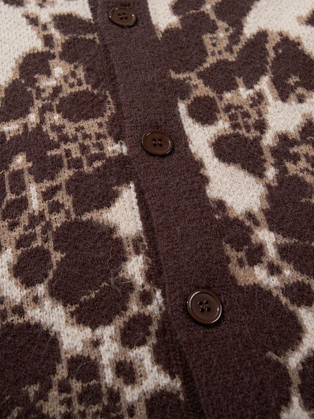 Skull Pattern Knit Sweater for Casual and Fashionable Looks 