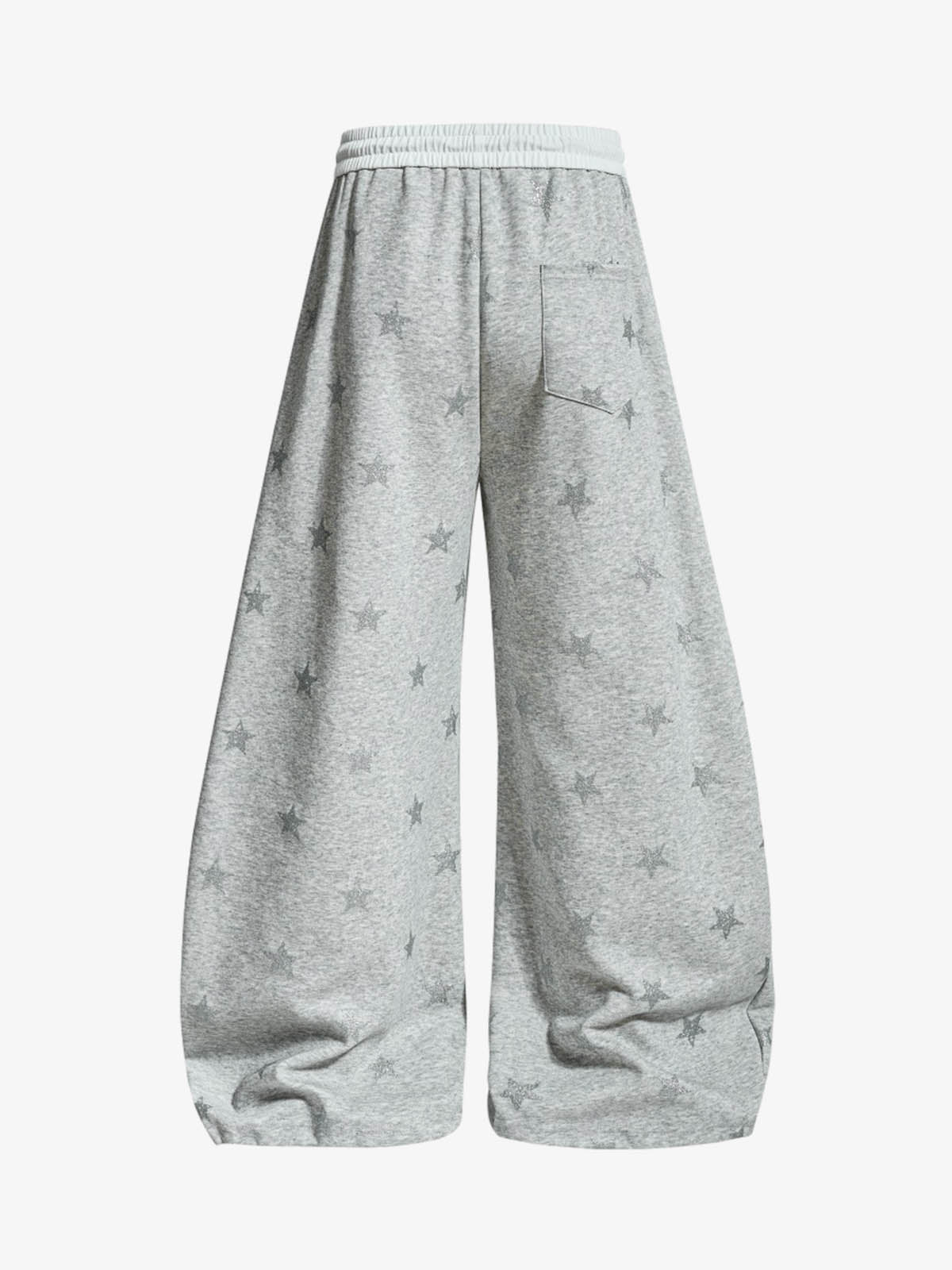 Color-Block Waistband Star Print Pants 