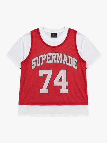 Layered Paneled Basketball Jersey