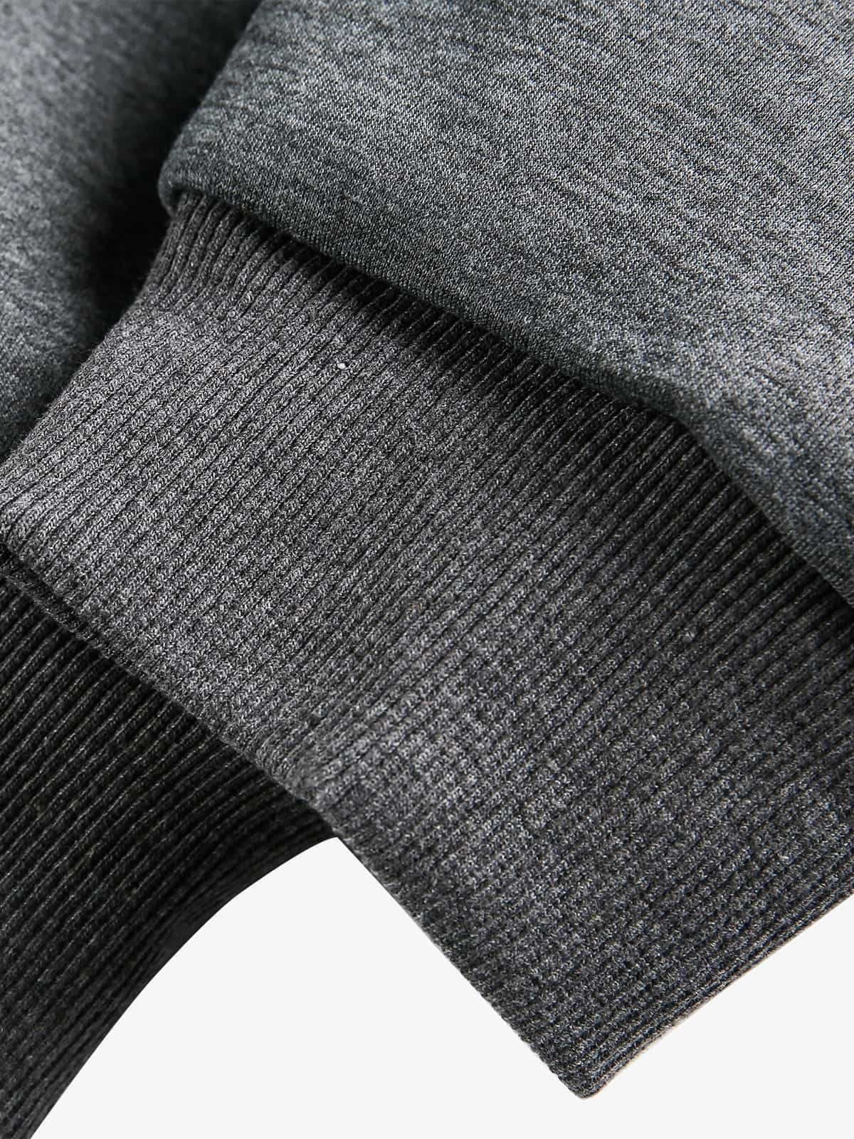 Cotton Blend Zip-Up Sweatshirt Jacket for Men - Casual Sporty Fit with Ribbed Cuffs and Hem 