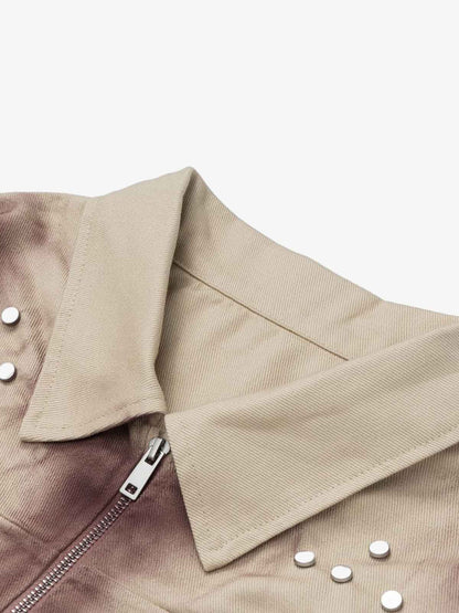 Stylish Tie-Dye Embroidered Jacket for Casual and Fashionable Looks 