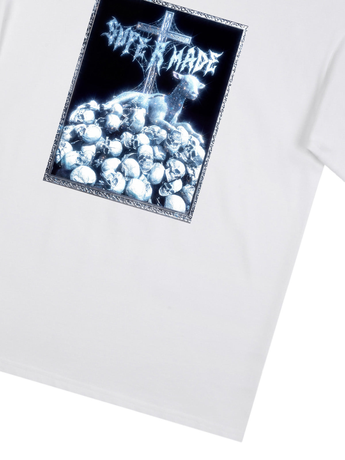 Gothic Cross Skull Graphic T-Shirt 