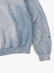 Pirate Skull Graphic Distressed Zip Hoodie & Wide-Leg Sweatpants Set