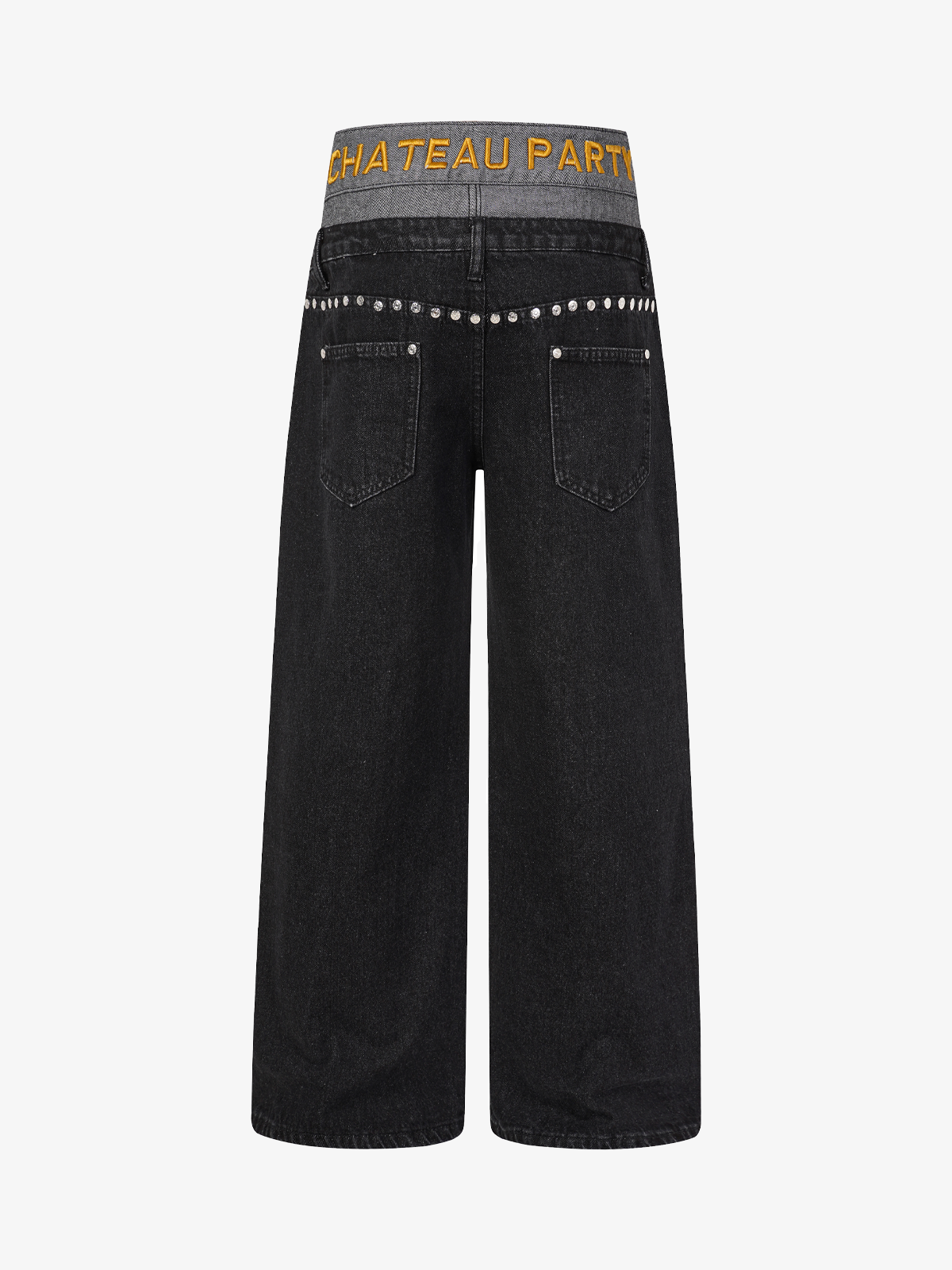 Studded Layered Waist Jeans