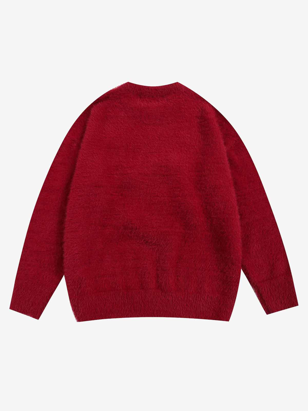 Festive Christmas Tree Embroidered Sweater for Winter Celebrations 