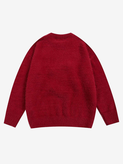 Festive Christmas Tree Embroidered Sweater for Winter Celebrations 