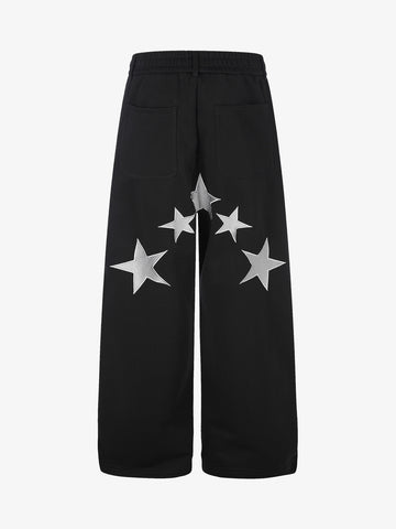 Flag Graphic Embroidered Sweatpants