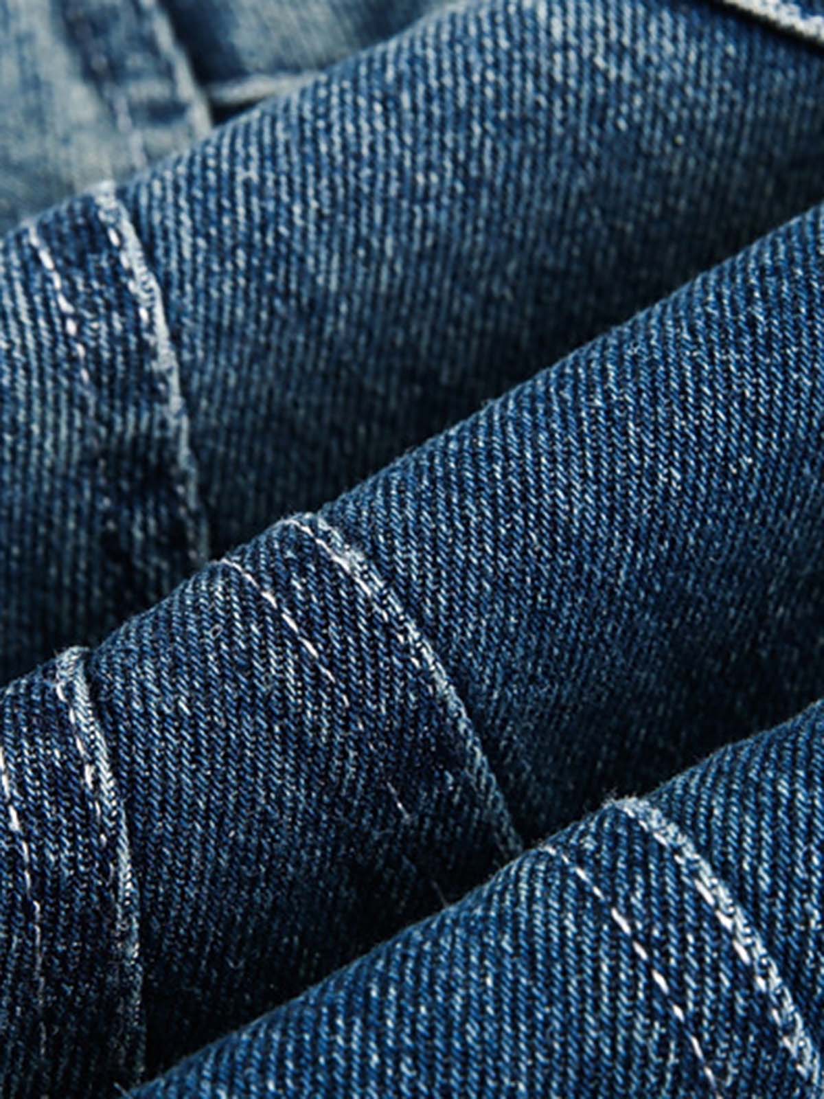 Wide-Leg Denim Trousers with Unique Stitching Design for Women 