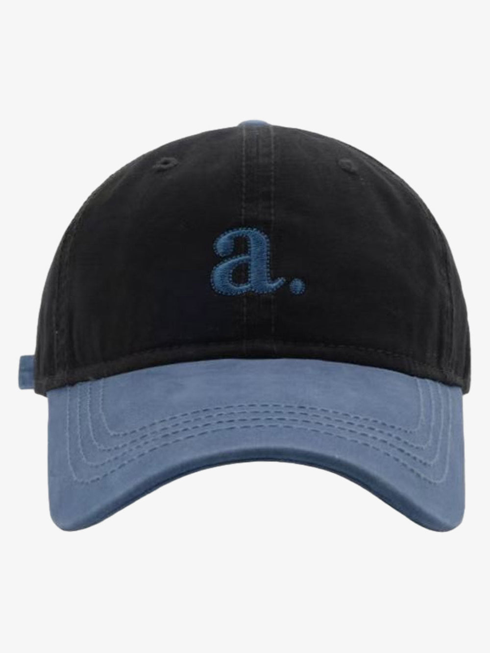 Embroidered Letter "a." Washed Baseball Cap 