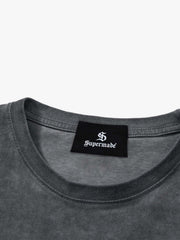 Acid Wash Figure Graphic Oversized T-Shirt 