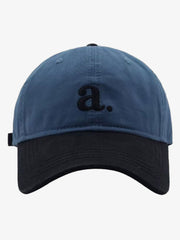 Embroidered Letter "a." Washed Baseball Cap 
