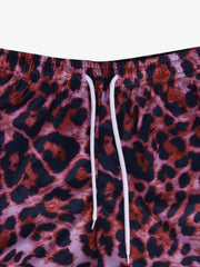 Leopard Print Mesh Shorts 