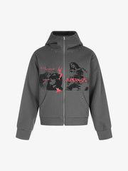 Rivet Character Graphic Zip Hoodie