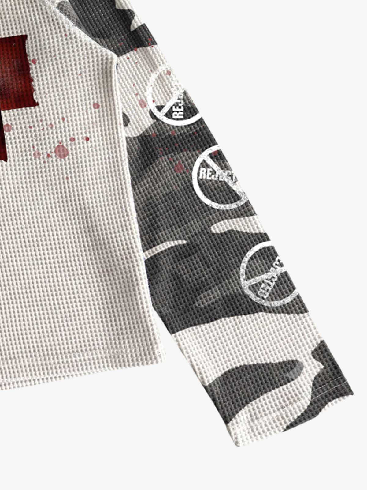 Camo Waffle Raglan Long Sleeve Tee