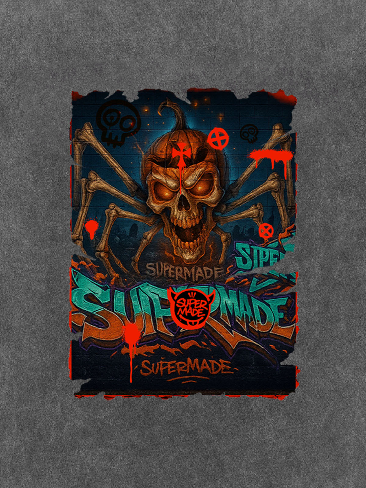 Bloody Dark Skull Spider T-shirt 