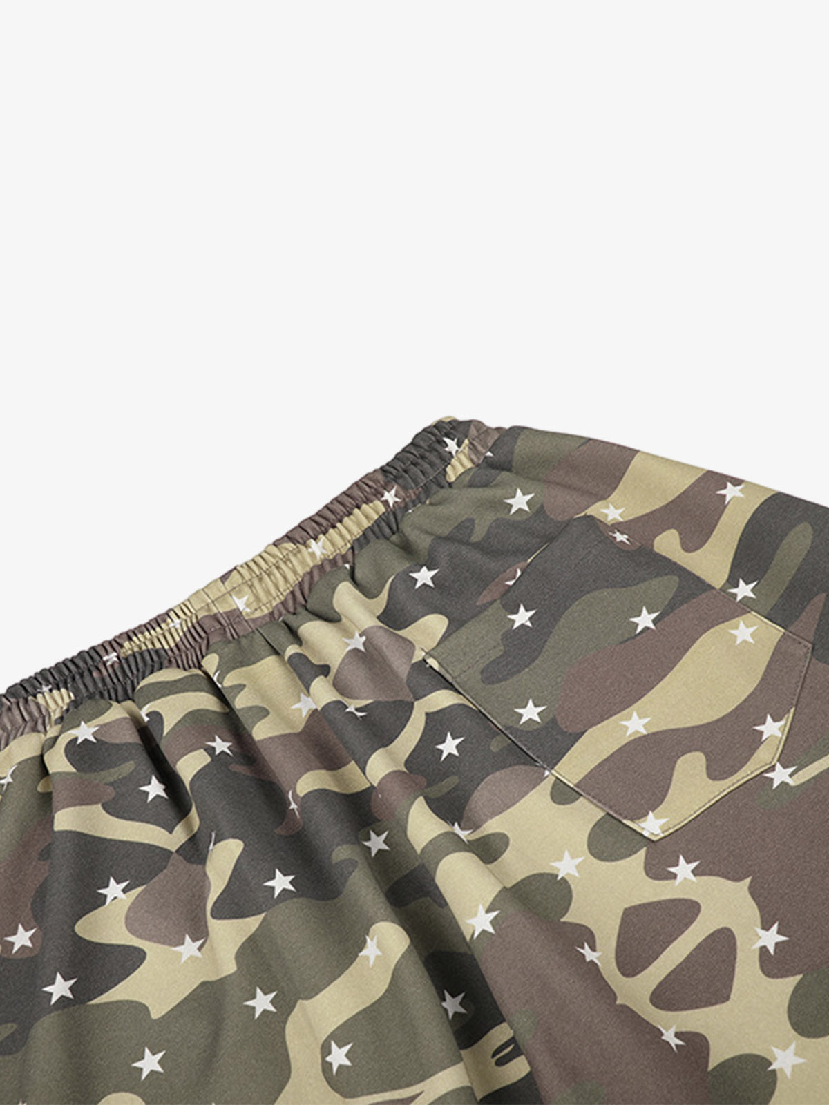 Striped Camo Color Block Wide-Leg Sweatpants