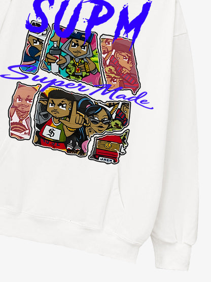 Stylish Graphic Hoodie with Unique Character Design for Casual Wear 