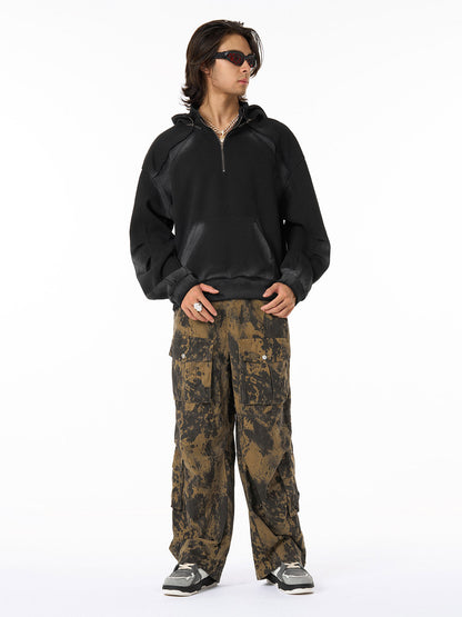 Stylish Wide-Leg Pants with Unique Star Print Design for Casual Wear 