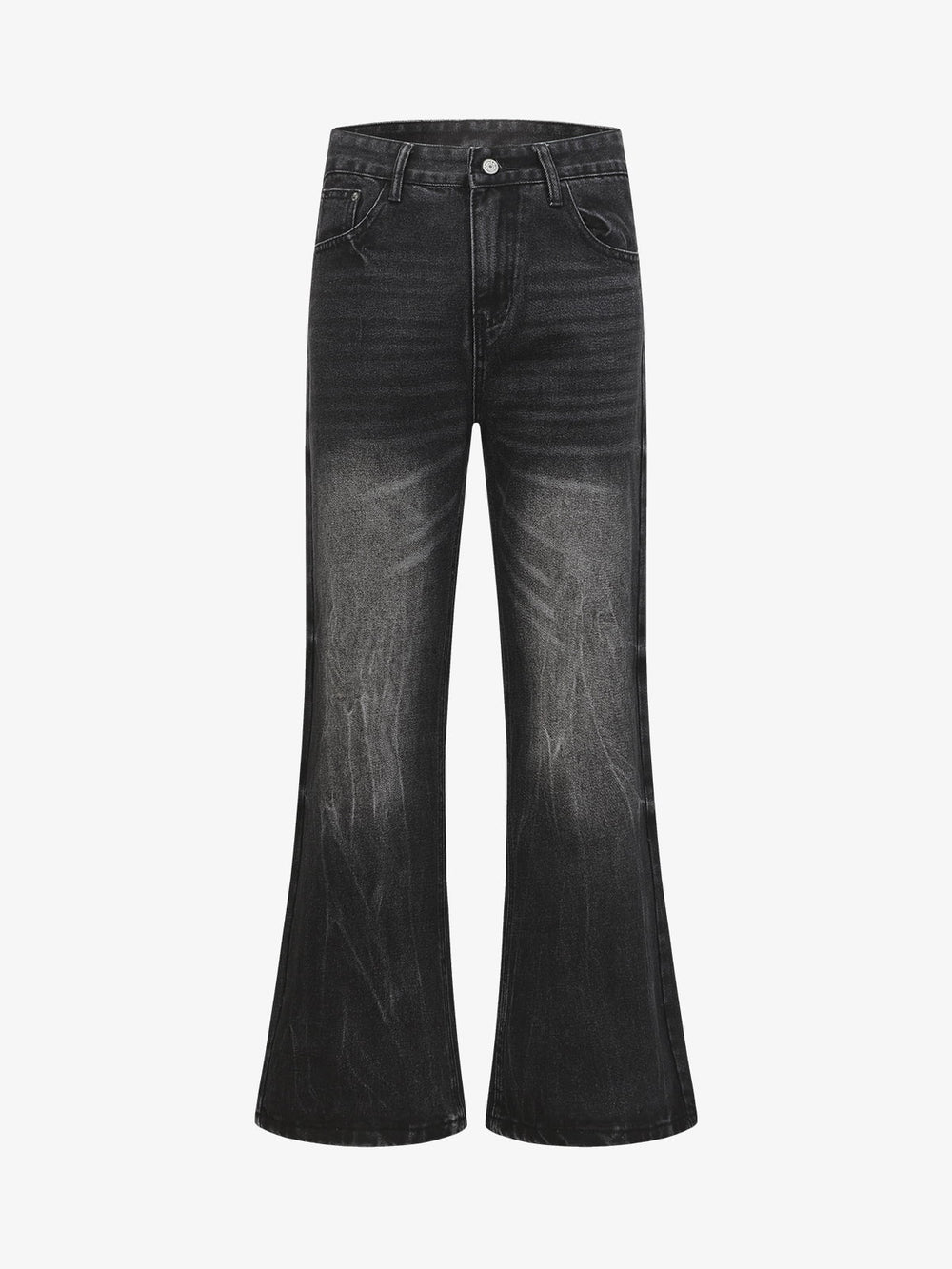 Retro Washed Faded Flared Jeans 