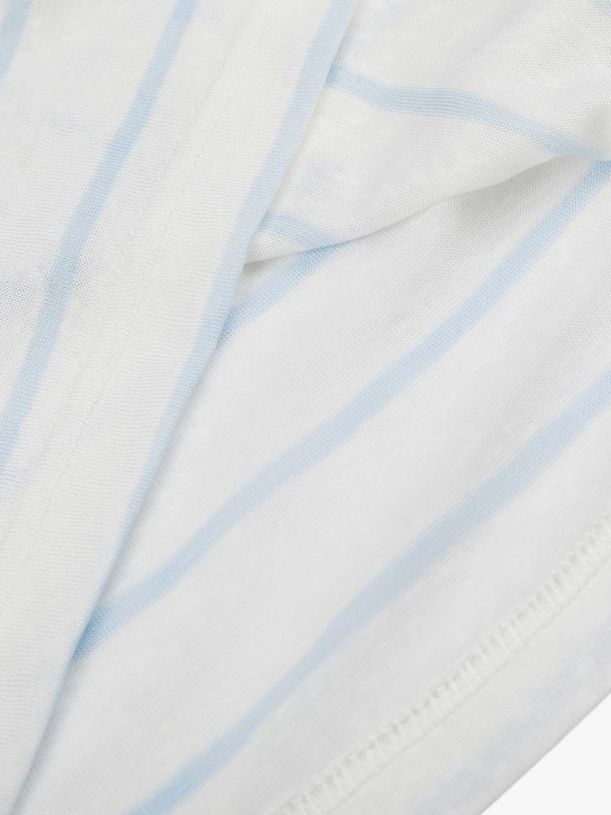 Side Drawstring Stripe Long Sleeve Layering T-Shirt