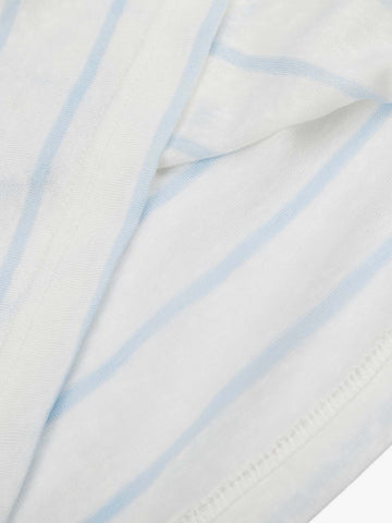 Side Drawstring Stripe Long Sleeve Layering T-Shirt