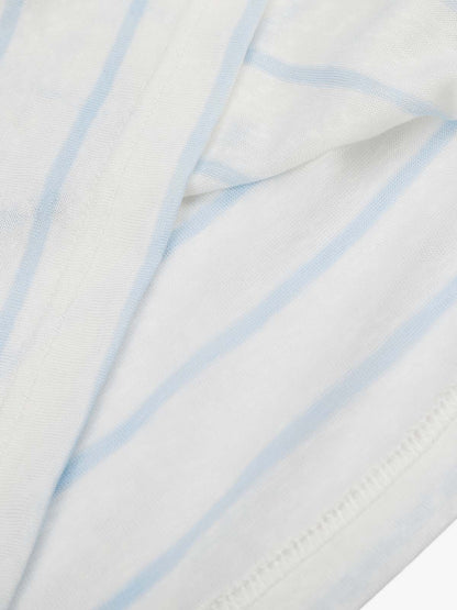 Side Drawstring Stripe Long Sleeve Layering T-Shirt