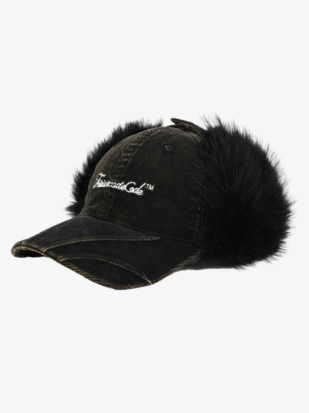 Street-style Retro Distressed Corduroy Duckbill Cap