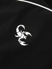 Street-style Letter Print Hooded Windbreaker Jacket