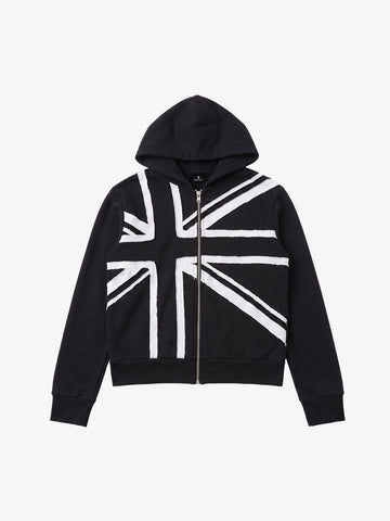 Street Style Union Jack Appliqué Hoodie