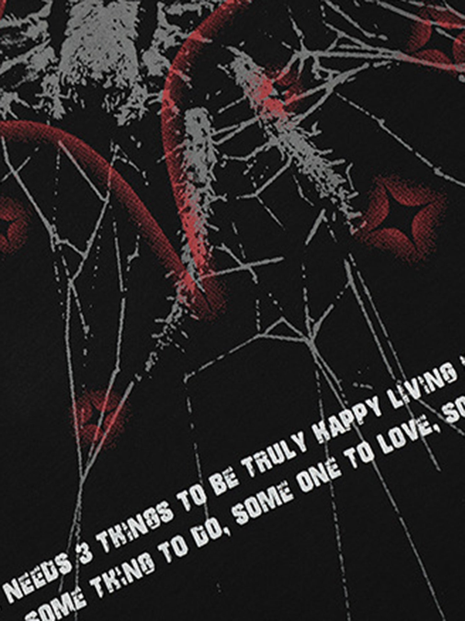 American Trendy Dark Spider Design Short-sleeved T-shirt