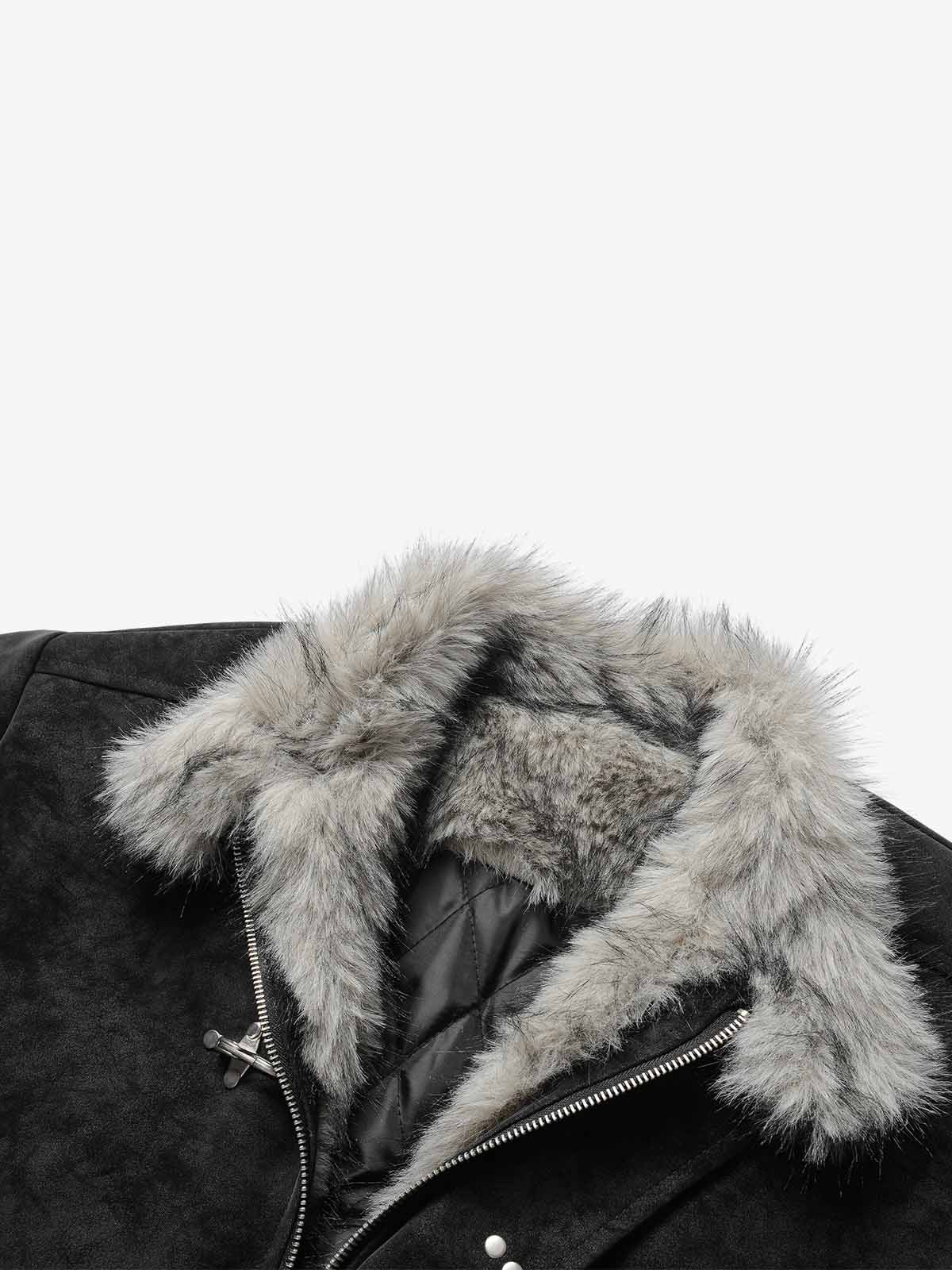 Faux-Fur Collar Padded Jacket