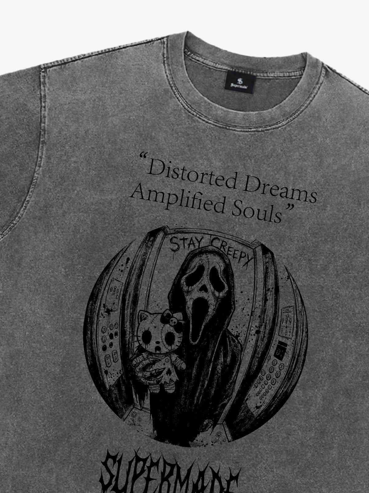Vintage Washed Distorted Graphic T-Shirt 