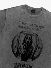 Vintage Washed Distorted Graphic T-Shirt 