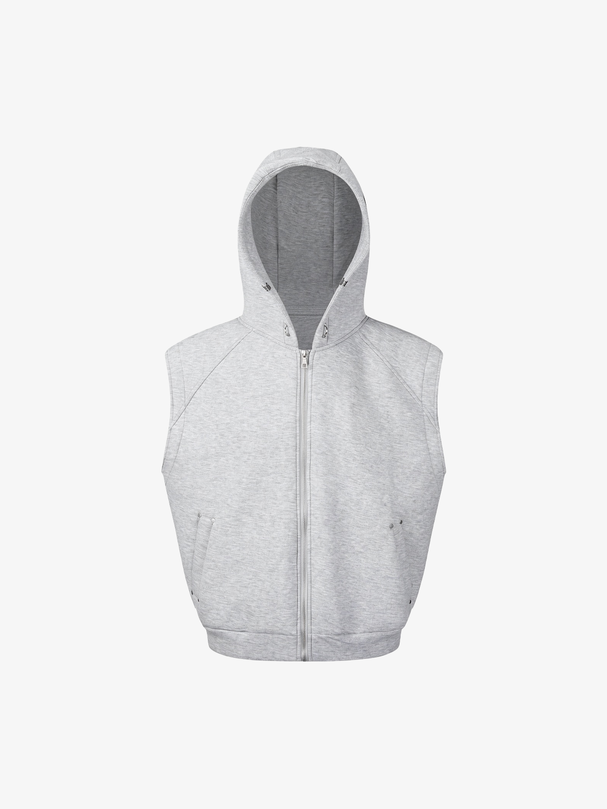 Rivet Hooded Zip Vest