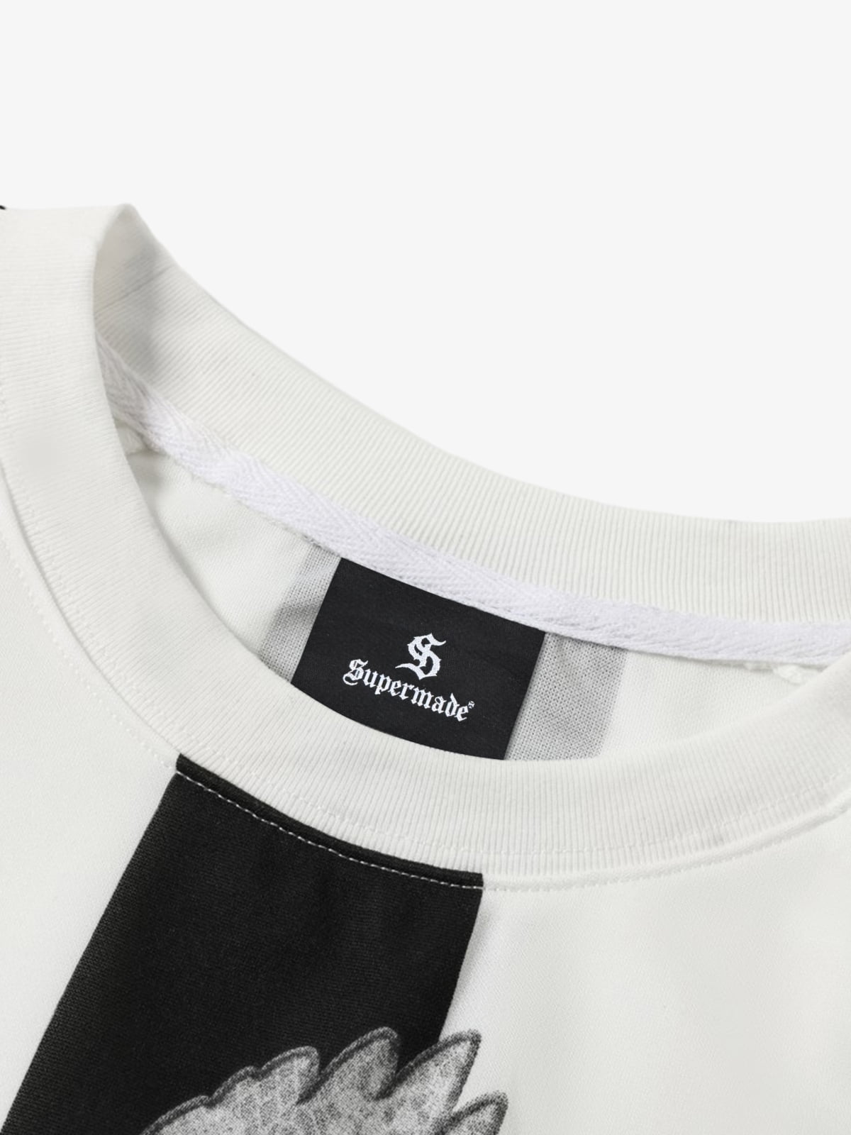 Jersey-T-Shirt mit Taubenmotiv aus Spitze